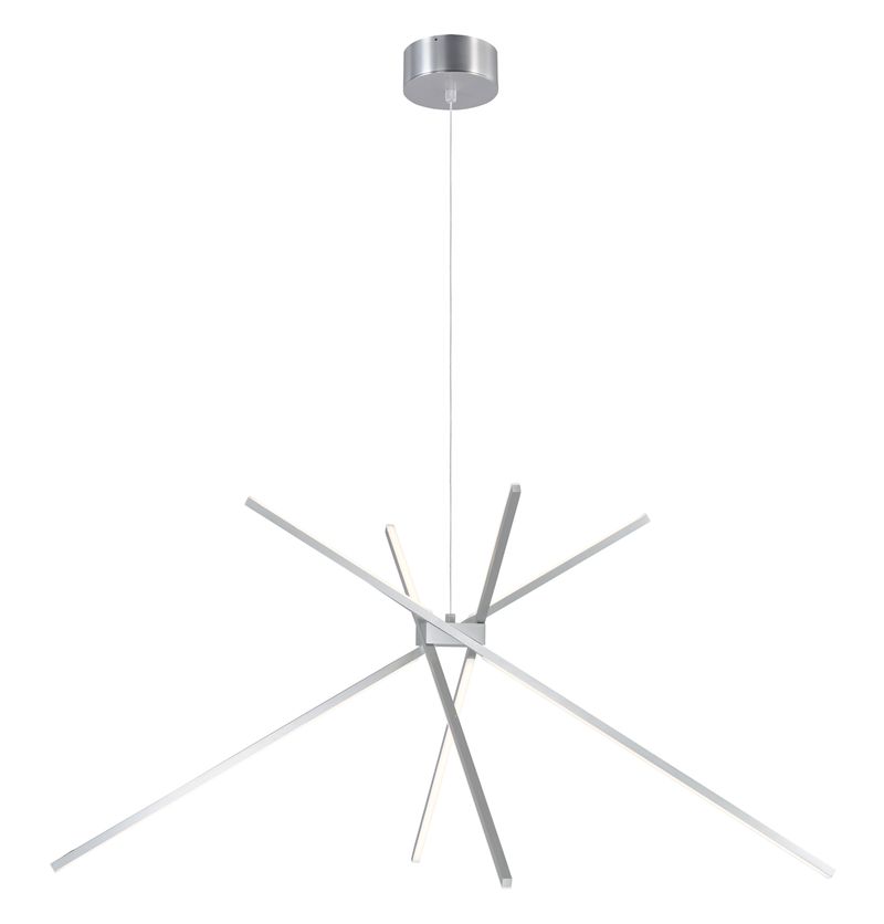 Alumilux Suspension 44.5' 4 Light Multi-Light Pendant in Satin Aluminum