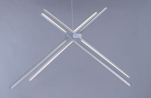 Alumilux Suspension 44.5' 4 Light Multi-Light Pendant in Satin Aluminum