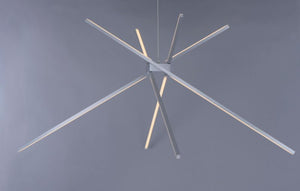 Alumilux Suspension 44.5' 4 Light Multi-Light Pendant in Satin Aluminum