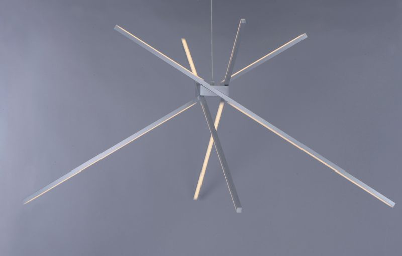 Alumilux Suspension 44.5' 4 Light Multi-Light Pendant in Satin Aluminum