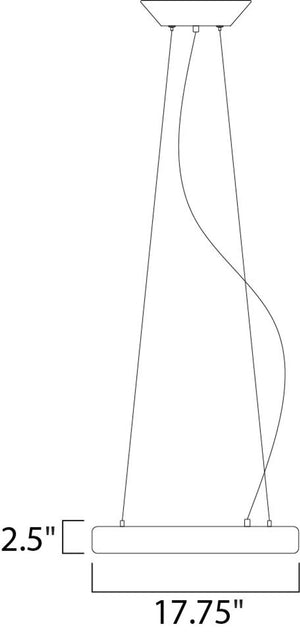 Apollo 17.75' Single Light Pendant in Matte White