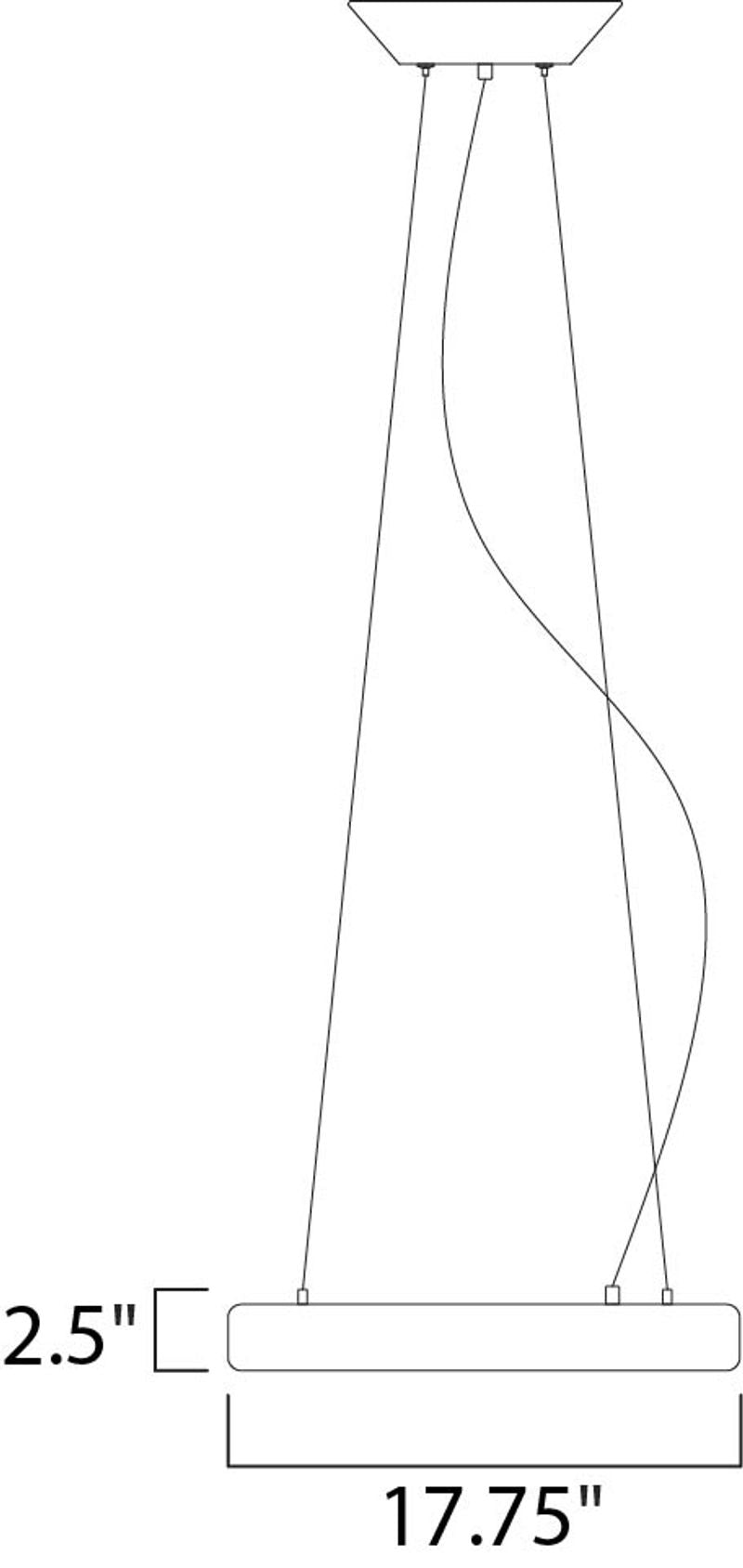 Apollo 17.75' Single Light Pendant in Matte White