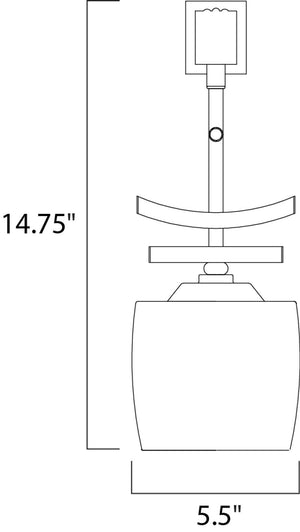 Asiana 5.5' Single Light Mini-Pendant in Roasted Chestnut