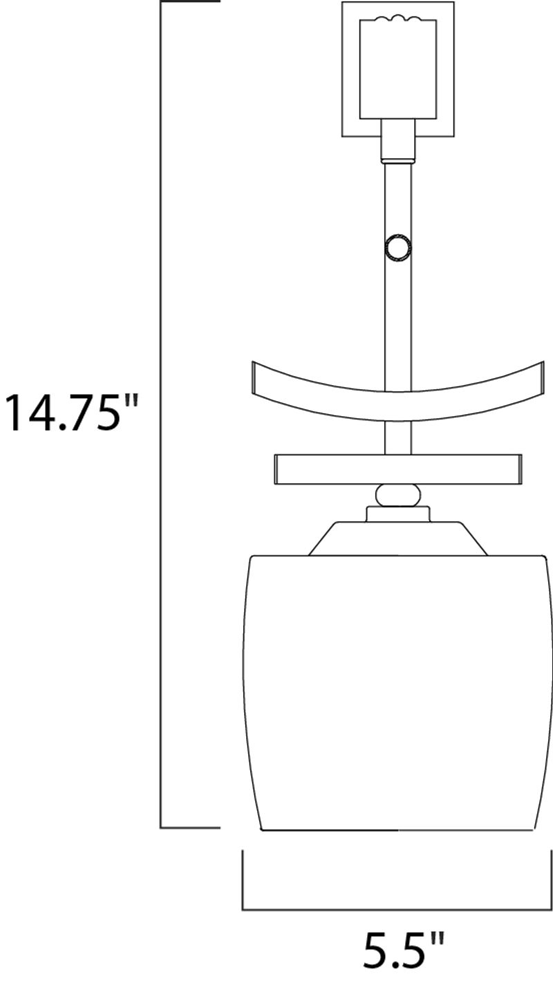 Asiana 5.5' Single Light Mini-Pendant in Roasted Chestnut