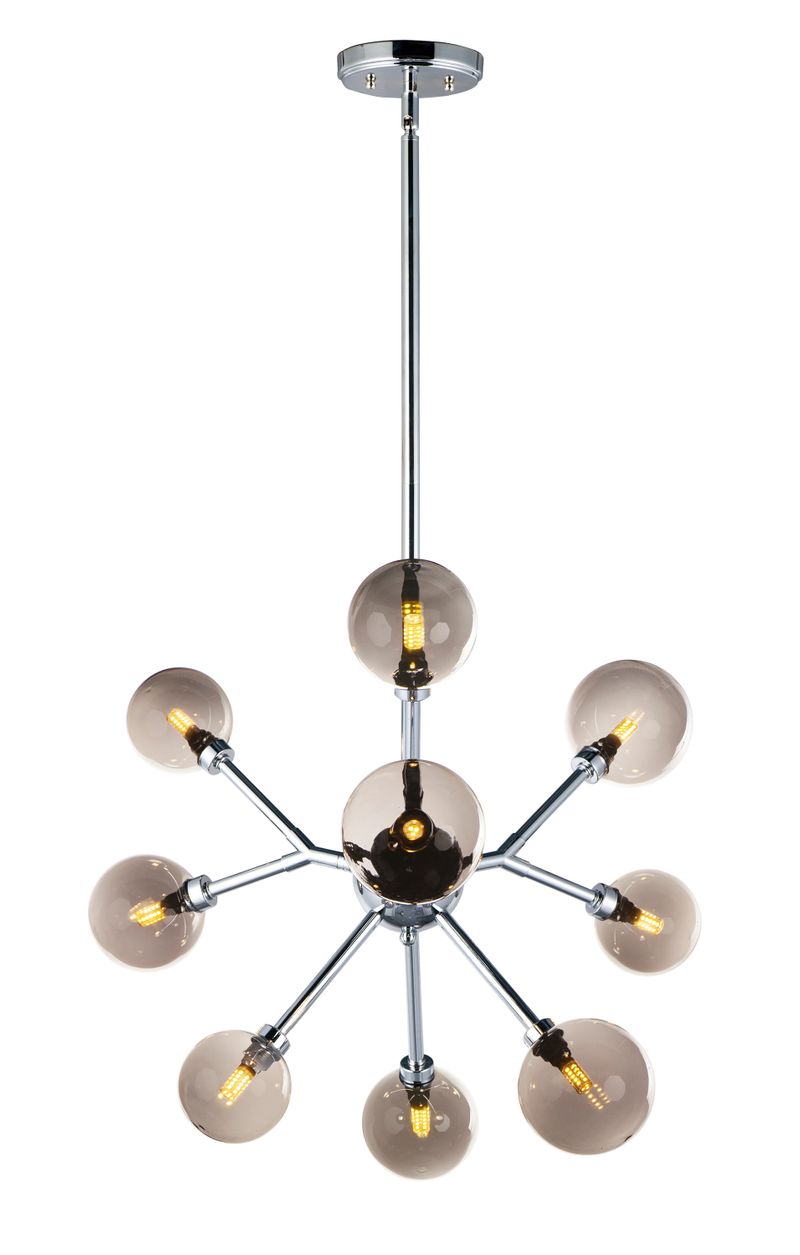 Asteroid 27.5' 9 Light Multi-Light Pendant in Polished Chrome