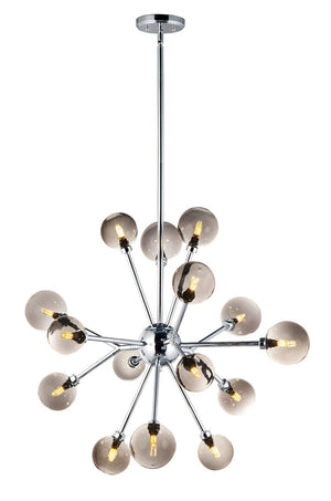 Asteroid 30.75' 15 Light Multi-Light Pendant in Polished Chrome
