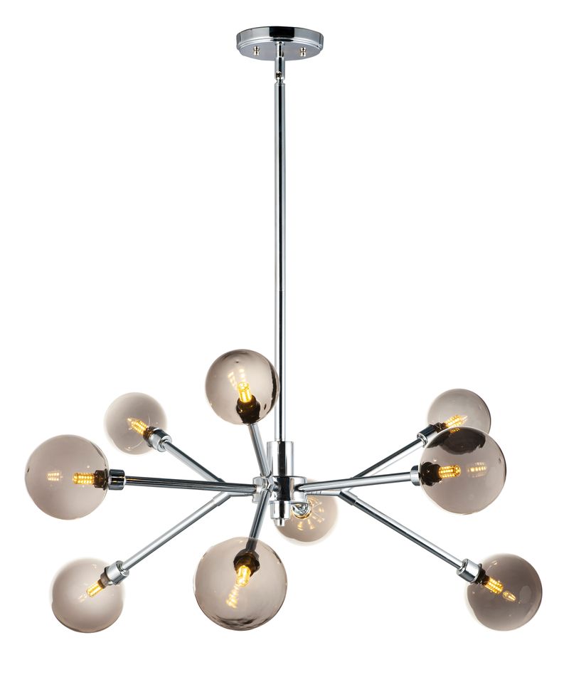 Asteroid 31' 9 Light Multi-Light Pendant in Polished Chrome