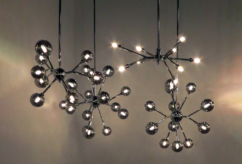 Asteroid 31' 9 Light Multi-Light Pendant in Polished Chrome