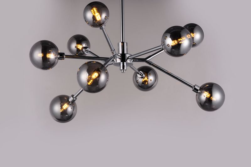 Asteroid 31' 9 Light Multi-Light Pendant in Polished Chrome