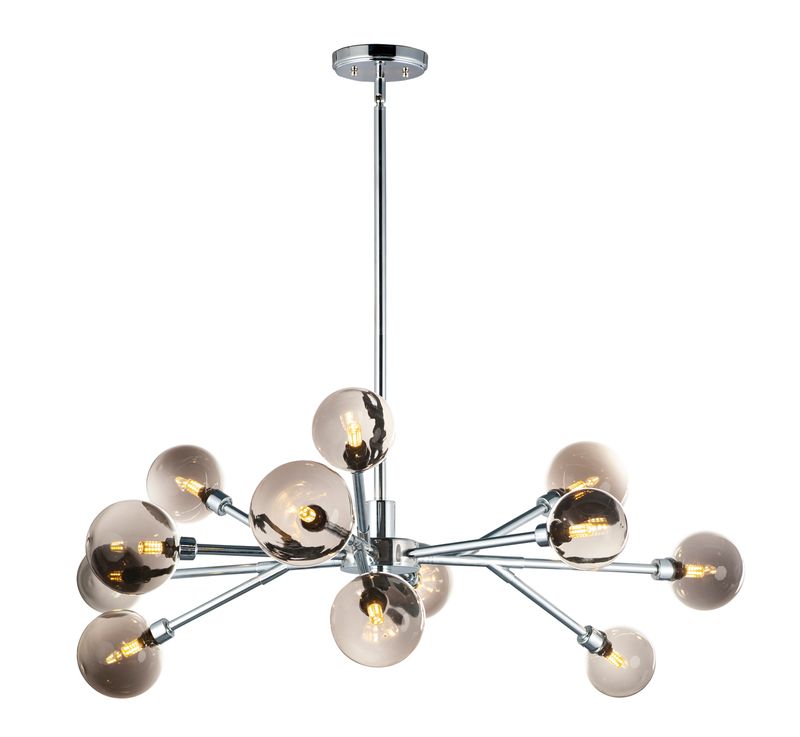 Asteroid 41.5' 12 Light Multi-Light Pendant in Polished Chrome
