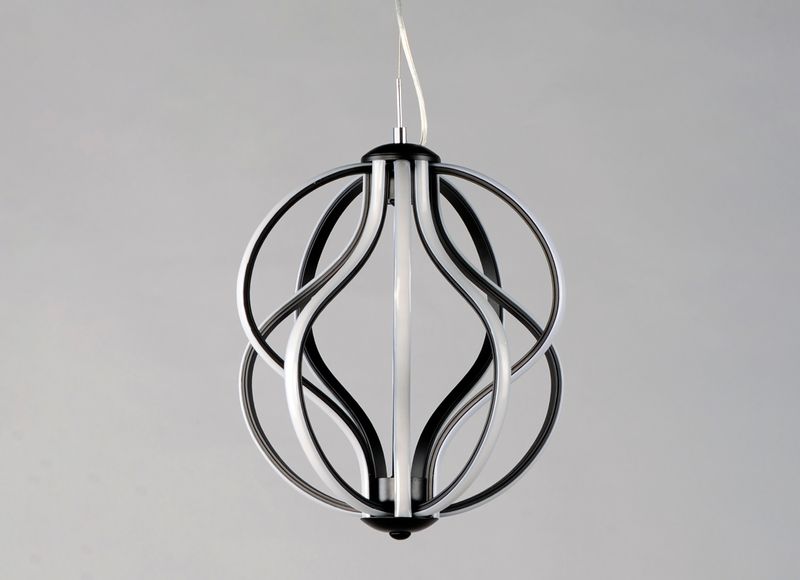 Aura 12' Single Light Pendant in Black