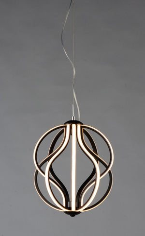 Aura 12' Single Light Pendant in Black