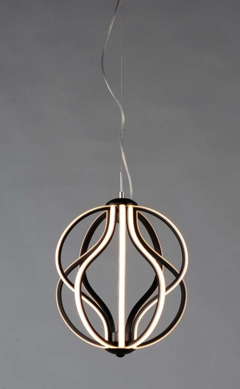 Aura 12' Single Light Pendant in Black