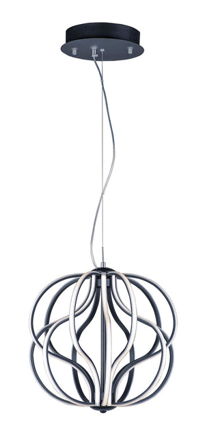 Aura 17' Single Light Pendant in Black