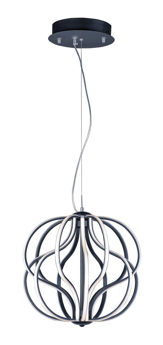 Aura 17" Single Light Pendant in Black
