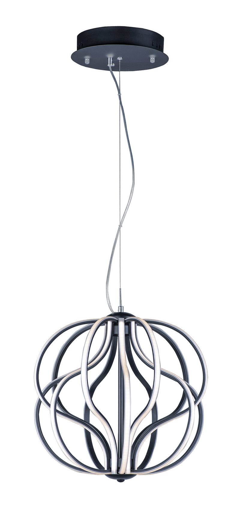 Aura 17' Single Light Pendant in Black