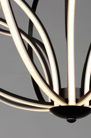 Aura 17' Single Light Pendant in Black