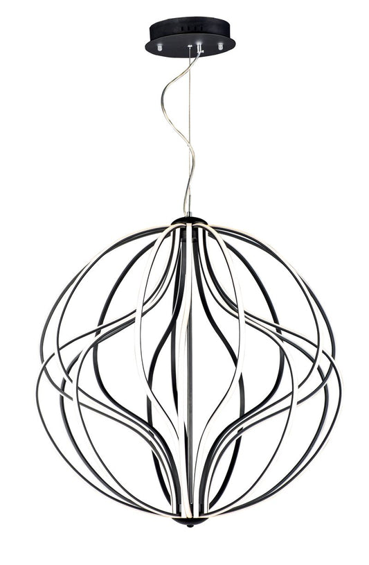 Aura 31" Single Light Pendant in Black