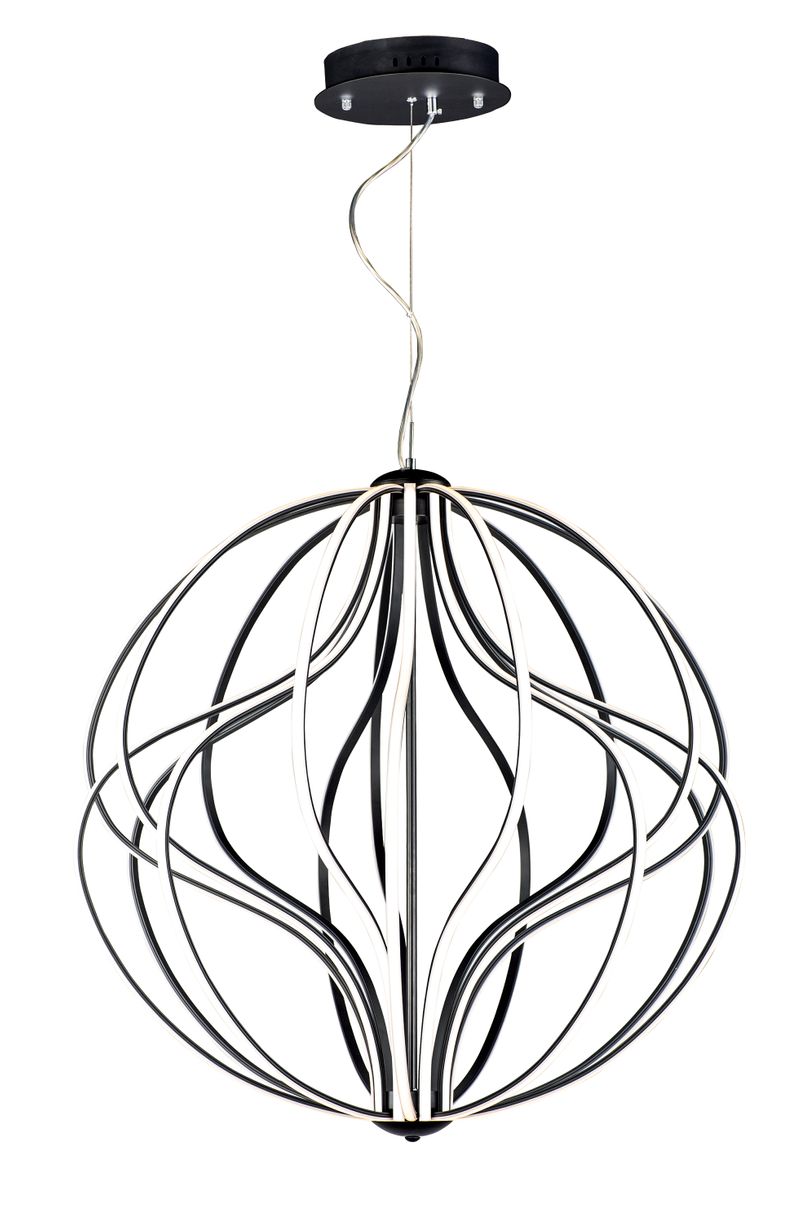Aura 31' Single Light Pendant in Black