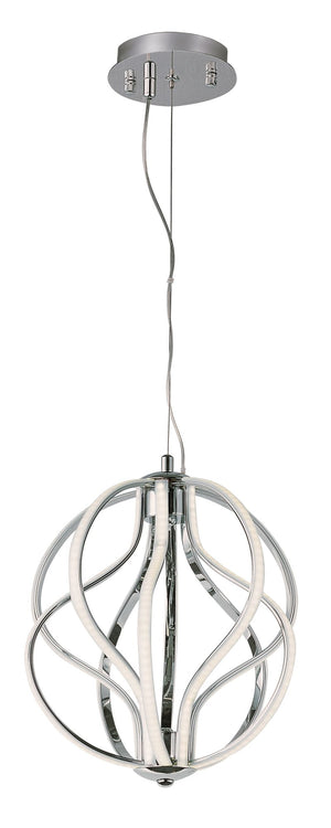 Aura 12' Single Light Pendant in Polished Chrome