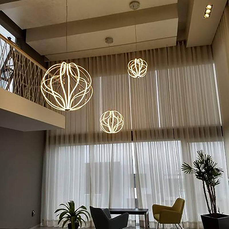 Aura 12' Single Light Pendant in Polished Chrome