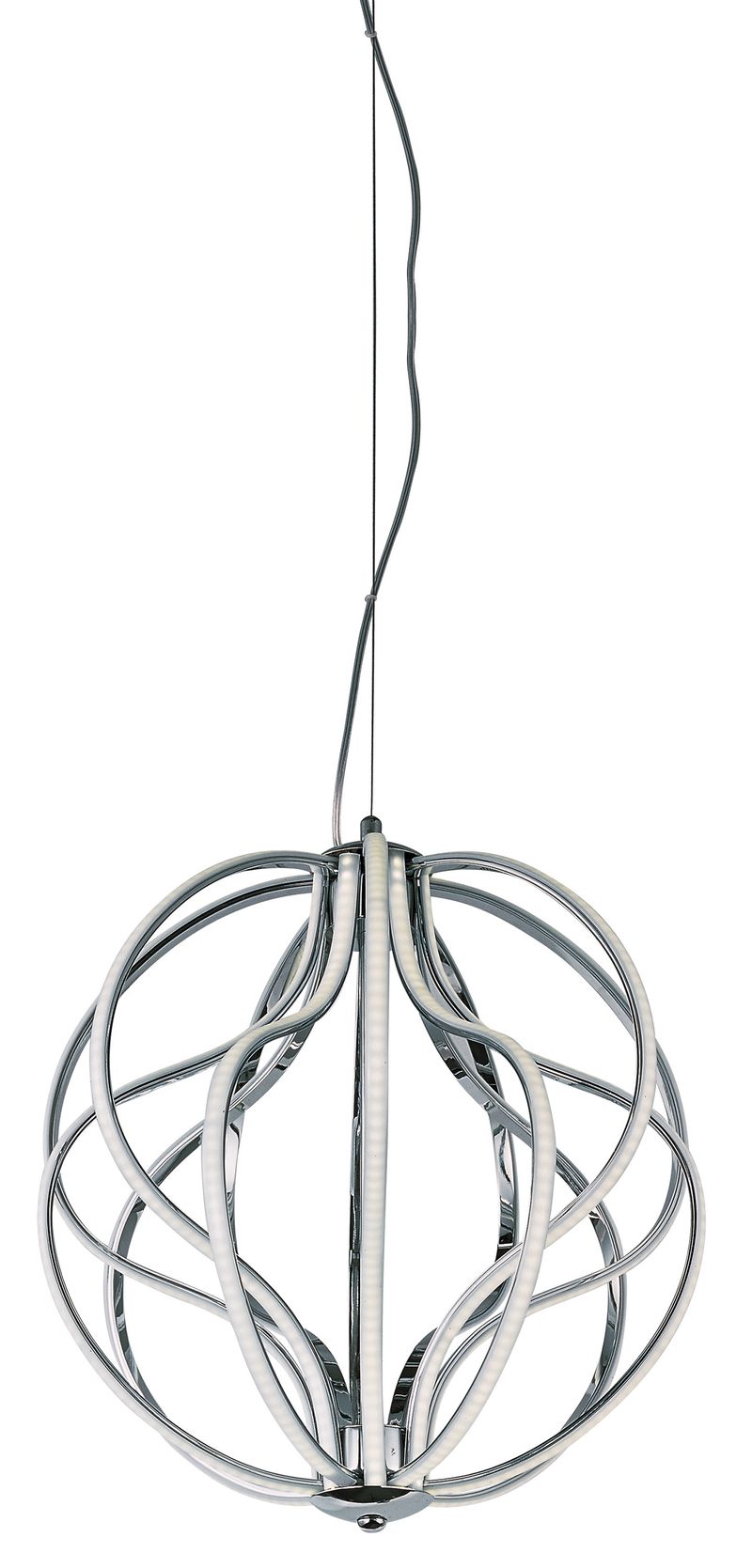 Aura 17' Single Light Pendant in Polished Chrome
