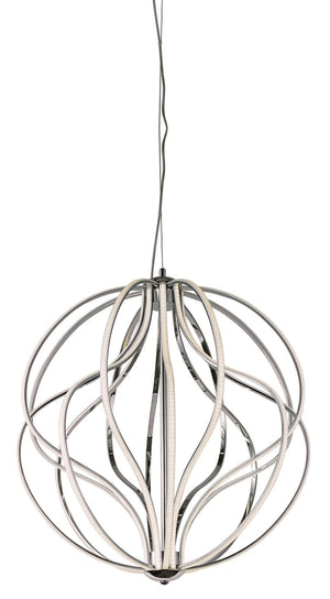 Aura 24' Single Light Pendant in Polished Chrome