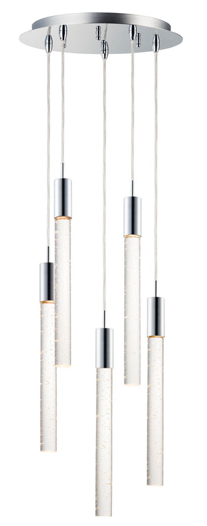 Big Fizz 13' 5 Light Multi-Light Pendant in Polished Chrome