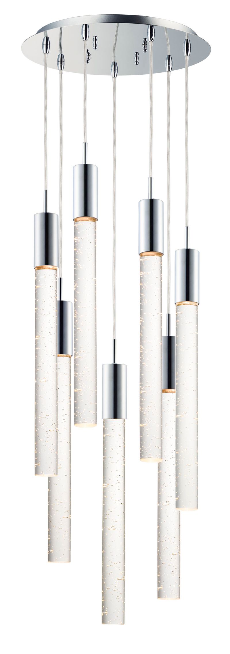Big Fizz 16' 7 Light Multi-Light Pendant in Polished Chrome