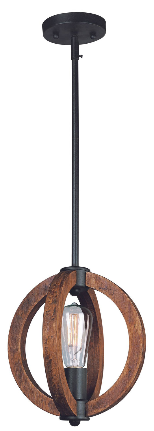 Bodega Bay 10" x 11.25" Mini-Pendant with 1 Light with bulbs included - Anthracite