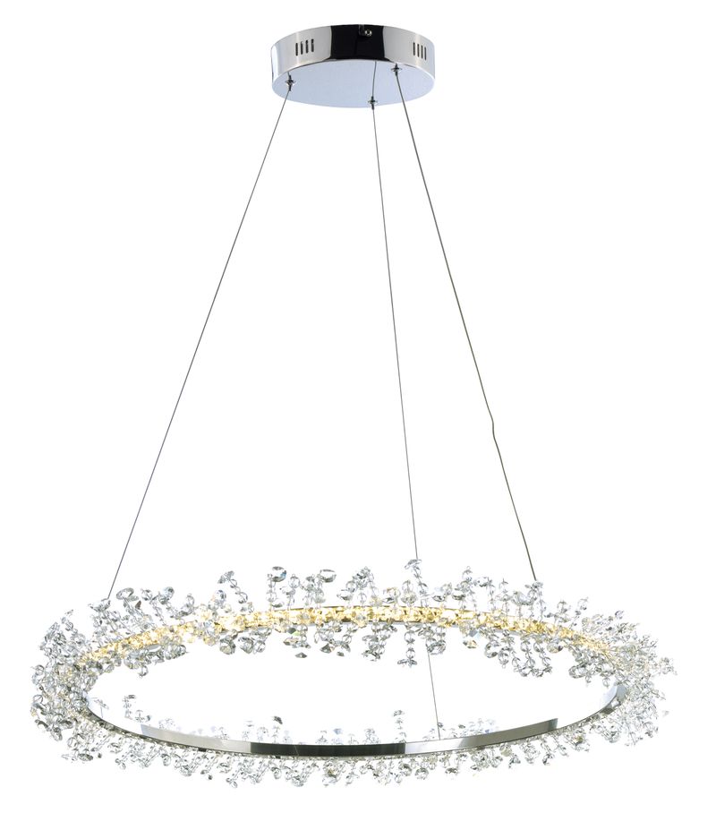 Bracelet 27' Single Light Pendant in Polished Chrome