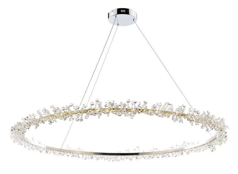 Bracelet 43' Single Light Entry Foyer Pendant in Polished Chrome