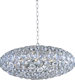 Brilliant 24' 8 Light Single Pendant in Polished Chrome