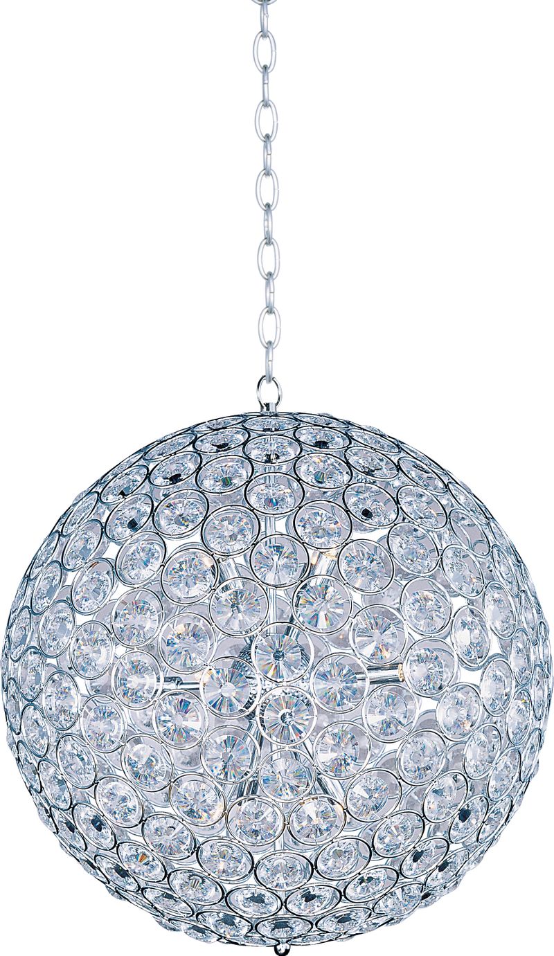 Brilliant 24' 12 Light Single Pendant in Polished Chrome