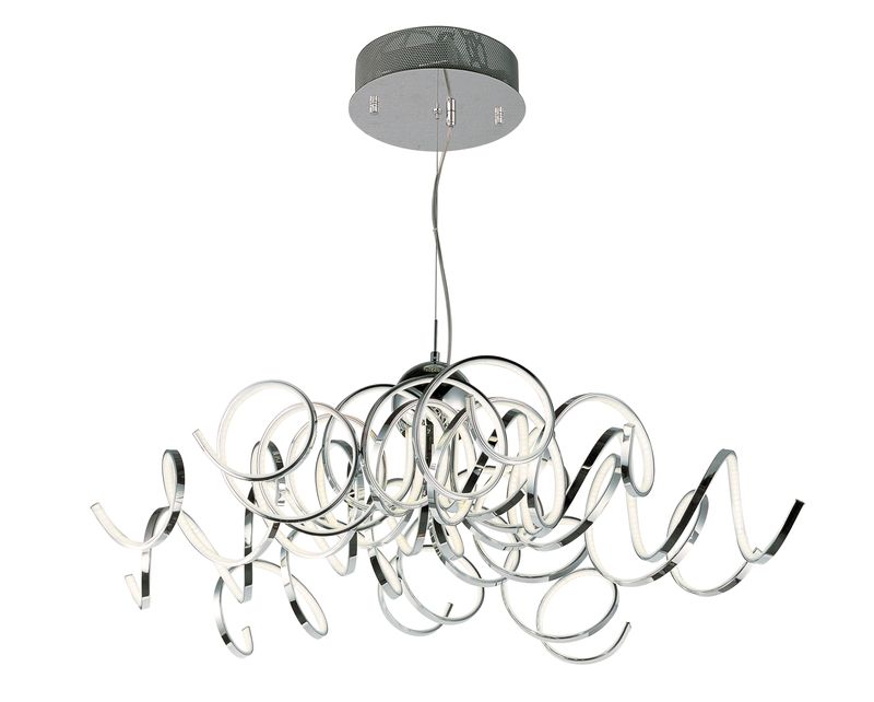Chaos 40' Single Light Pendant in Polished Chrome
