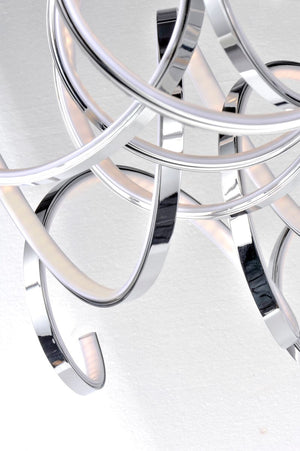 Chaos 40' Single Light Pendant in Polished Chrome