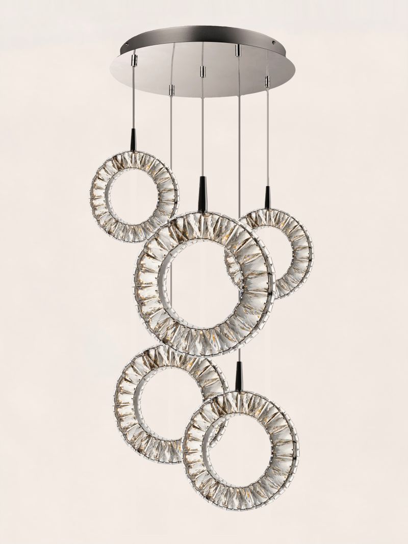 Charm 23.75' 5 Light Multi-Light Pendant in Polished Chrome