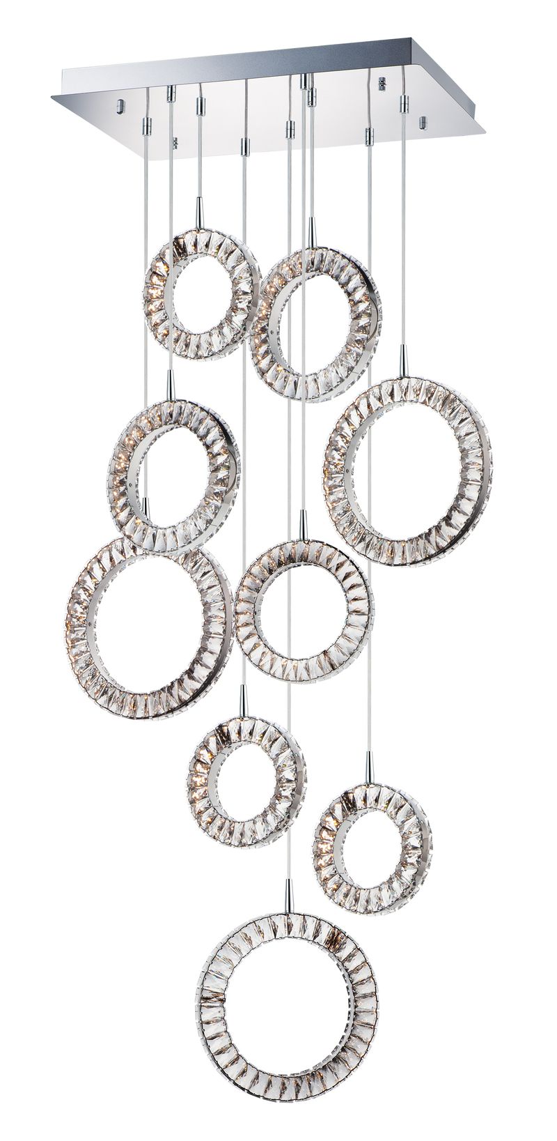 Charm 15.25' 9 Light Multi-Light Pendant in Polished Chrome
