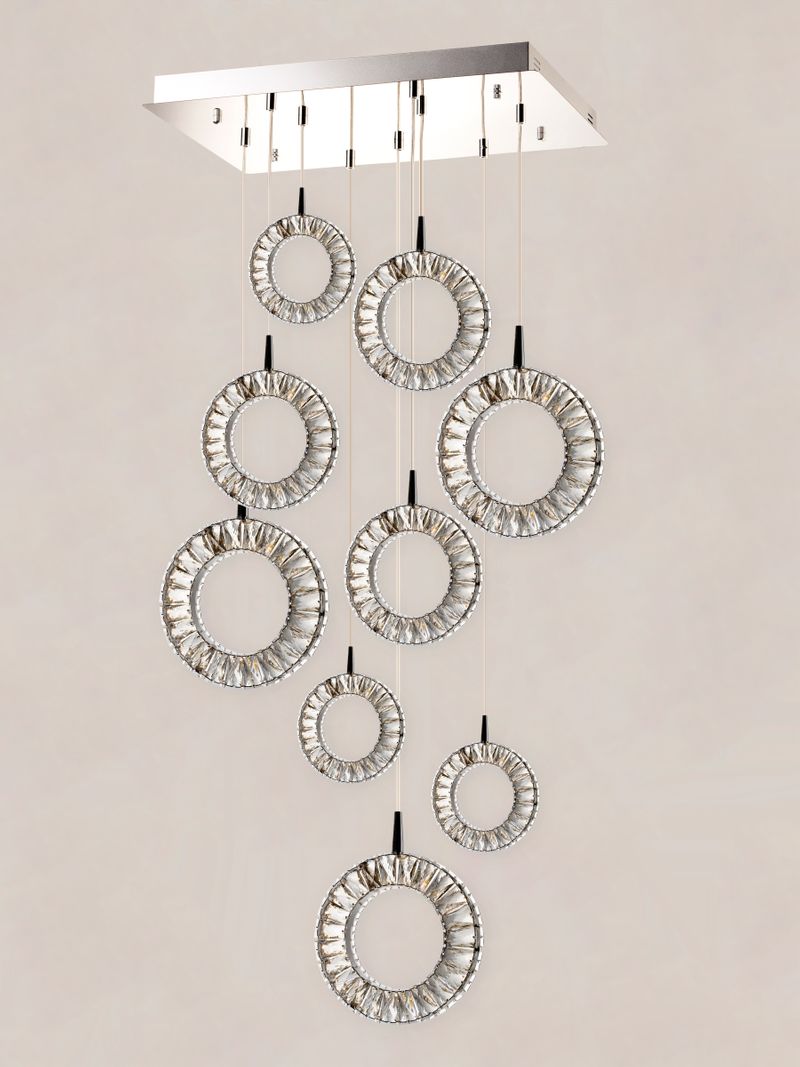 Charm 15.25' 9 Light Multi-Light Pendant in Polished Chrome