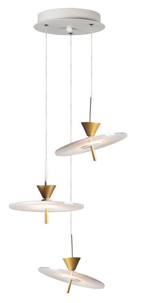 Circuit 17' 3 Light Multi-Light Pendant in Matte White