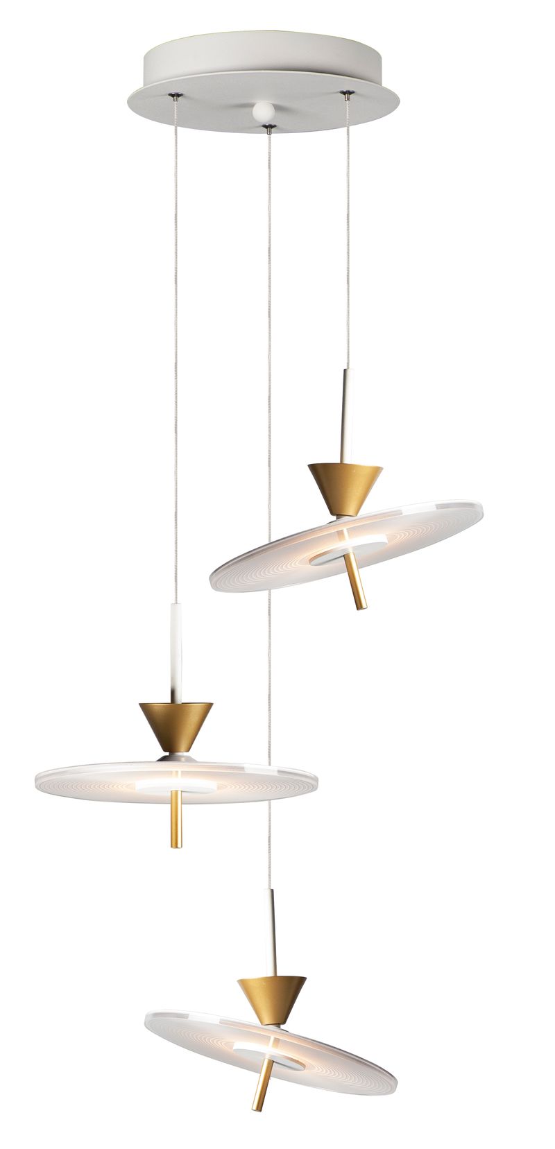 Circuit 17' 3 Light Multi-Light Pendant in Matte White