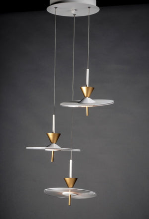 Circuit 17' 3 Light Multi-Light Pendant in Matte White