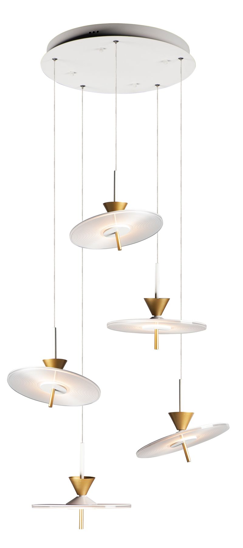 Circuit 23' 5 Light Multi-Light Pendant in Matte White