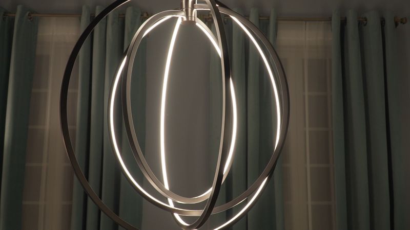 Concentric 27' 4 Light Single Pendant in Bronze