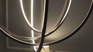Concentric 27' 4 Light Single Pendant in Bronze