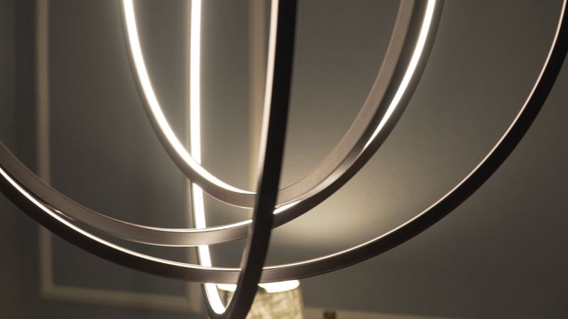 Concentric 27' 4 Light Single Pendant in Bronze