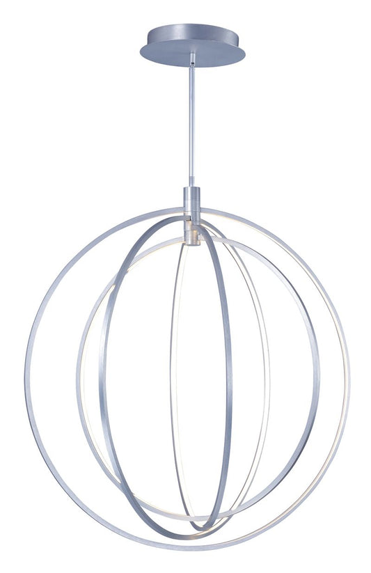 Concentric 36" 4 Light Single Pendant in Brushed Platinum