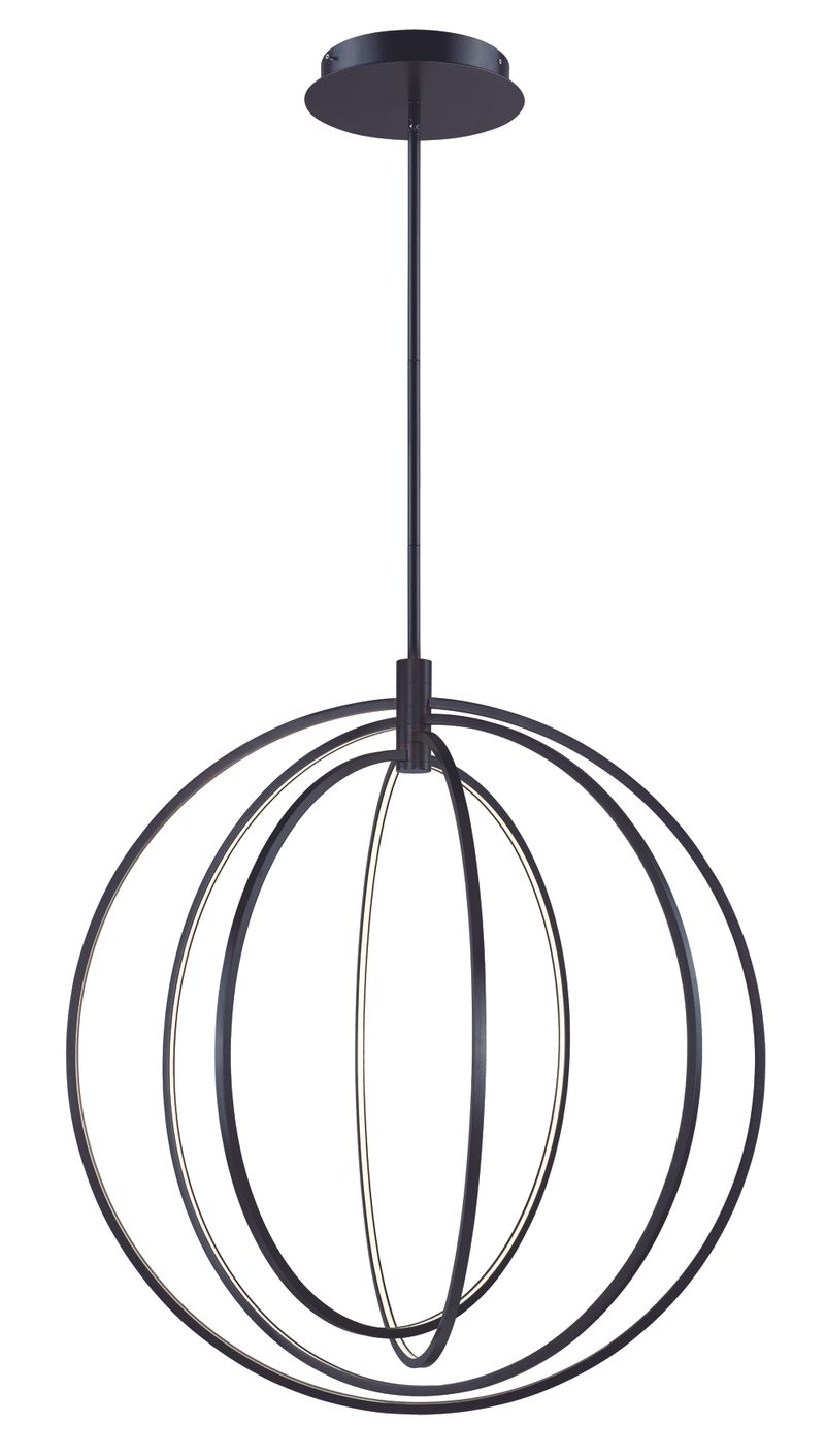 Concentric 36' 4 Light Single Pendant in Bronze