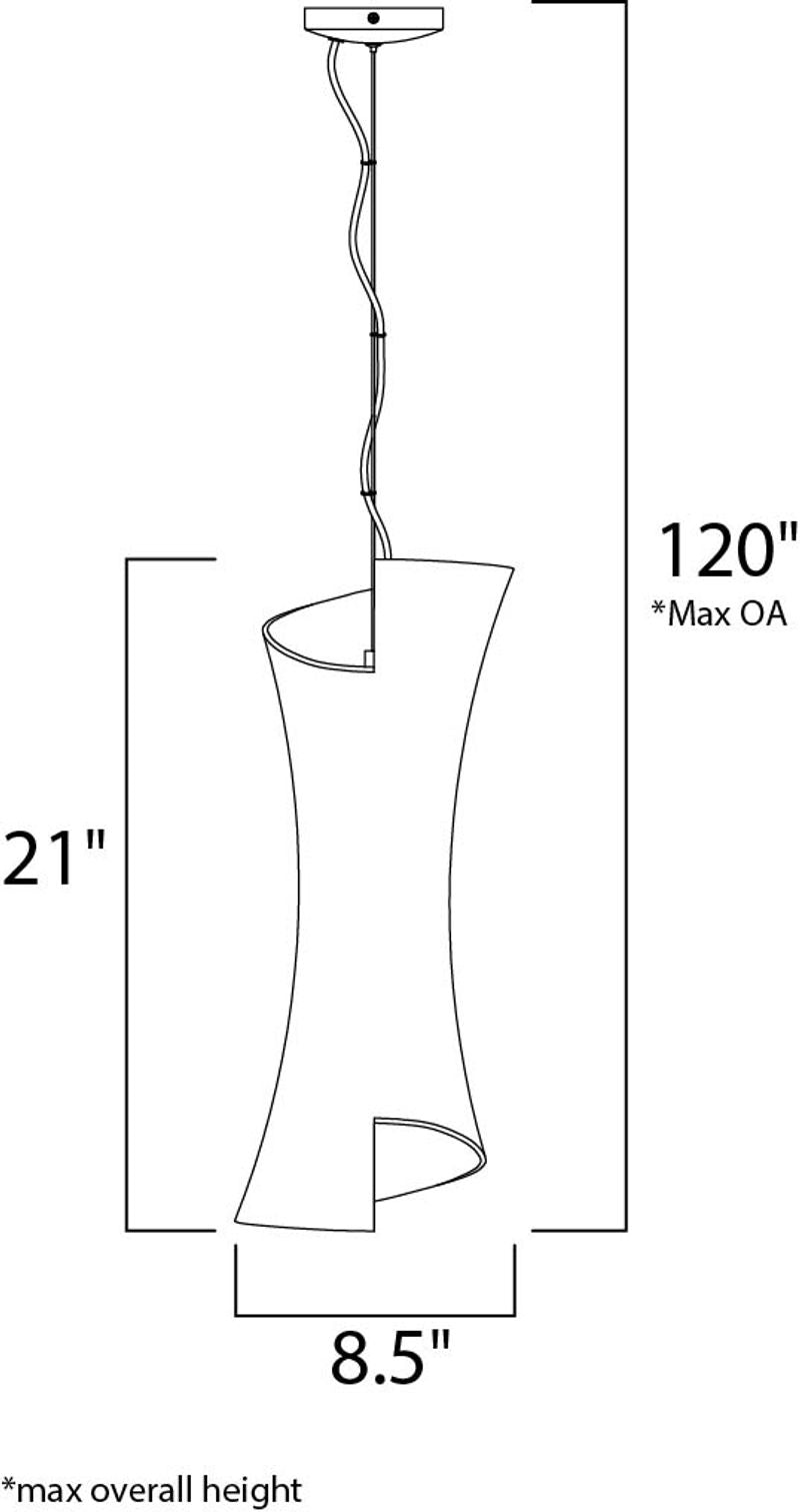 Conico 8.5' Single Light Pendant in Satin Nickel