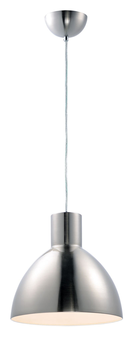 Cora 13.75" Single Light Suspension Pendant in Satin Nickel